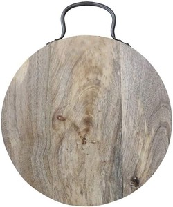 Planche à découper en bois super vendue, de forme ronde et avec poignée en métal, qualité durable, en vente - Product Image 3