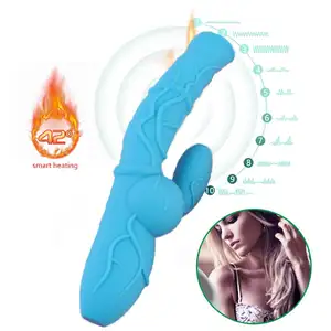 Cityfun Rabbit Vibrator đúp Head rung cho âm đạo hậu môn rung kích thích Silicone Massager Đồ chơi tình dục cho phụ nữ