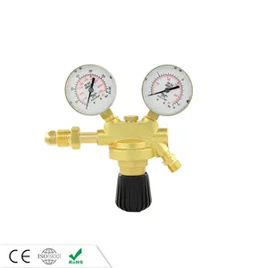 Regulador de presión de Gas de helio, medidor de presión media Dual