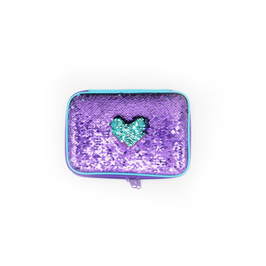 <span class=keywords><strong>Astuccio</strong></span> HSI Eva Reversibile con Paillettes Viola, Antiurto, 23x16x4cm, per Scuola/Ufficio - Product Image 6