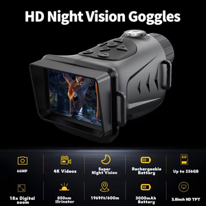 Nouveau modèle 2026 – Caméra de vision nocturne <span class=keywords><strong>infrarouge</strong></span> monoculaire haute définition 18X avec visée croisée, résolution 640x480, portée 5-900m - Product Image 2