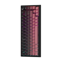 Three Mode Gasket 75% Tri-mode Hot Swap Keycaps PBT 2.4G BT Wireless PBT Side-Printed Keys Mechanical Gaming Keyboard With Knob