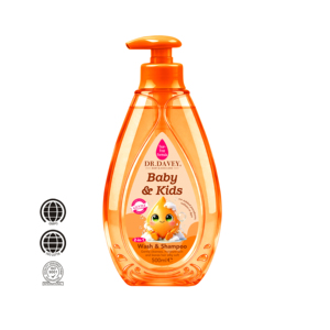 DR.DAVEY <span class=keywords><strong>Shampoo</strong></span> e Bagnoschiuma 2 in 1 <span class=keywords><strong>per</strong></span> <span class=keywords><strong>Neonati</strong></span> e Bambini 500ml, Delicato, Senza Lacrime, Idratante <span class=keywords><strong>per</strong></span> Capelli e Corpo - Product Image 1
