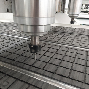 เครื่องแกะสลักไม้แบบสองหัว <span class=keywords><strong>CNC</strong></span> เครื่องแกะสลักไม้สไตล์เรียบง่ายประหยัดพลังงานใช้งานง่าย - Product Image 3