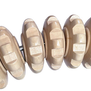 Rodillo meridiano masajeador de madera de doce ruedas para ejercicio de brazo de cuello de cintura trasera con función de empuje para aplicación de pie de yoga - Product Image 4