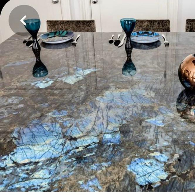 GOLDTOP OEM/ODM Granito Natural Stone Grade Hight Quality Countertops Lemurian Labradorite Blue Granite Slab