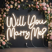 Néon 3D sculpté de qualité supérieure, modèle optimisé pour la conversion de lieux de demande en mariage sur toit, idéal pour les dropshipping et les événements surprise.