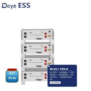 Литий-ионный аккумулятор Deye Residential ESS LiFePO4 SE-G5.1 Pro-B 51.2 В 100 Ач 5.12 кВт·ч для максимального использования солнечной энергии - Product Image 1