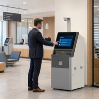 Kiosco de Autoservicio para Depósito y Retiro de Efectivo, Reconocimiento de Billetes, Reciclador, Multidivisa, Fabricante de Cajeros Automáticos