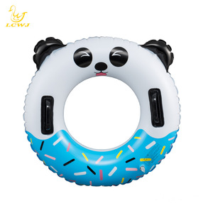 Flotador Inflable Lcwj en Forma de Donut, Diseño de Panda Rosa y Blanco, para Niños y Adultos, para Piscina y Parque Acuático - Product Image 4