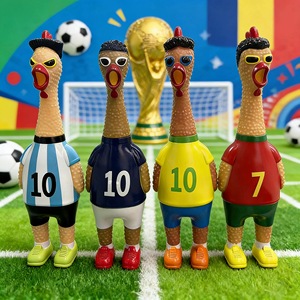 Giocattoli per Cani Personalizzati all'Ingrosso, Lussuosi Giocattoli Ecologici in Gomma a Forma di Pallone da Calcio e Pollo, Interattivi e Sonori per Cani - Product Image 1