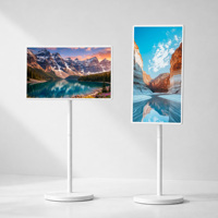 TV LED de 32 Pulgadas con Pantalla Táctil y Sistema Operativo Android 15, Diseño Móvil para Interiores/Exteriores, Ideal para Centros Comerciales, con Animación de Texto
