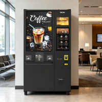 Distributeur automatique de café commercial TCN à rendement élevé (ROI) avec double moulin, machine à glaçons et système de boissons intelligent en libre-service