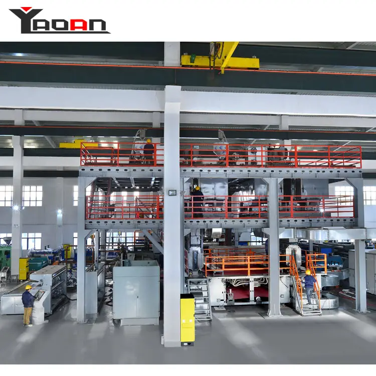 YAOAN--SMS, SS, S PP Spunbond máquina de fabricación de tela no tejida, línea de producción de tela no tejida PP (10-250GSM)