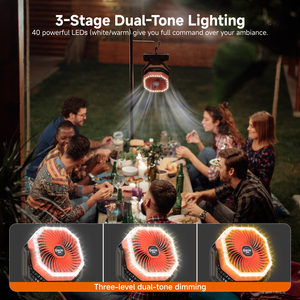 Ventilador Portátil para Camping <span class=keywords><strong>de</strong></span> 8000mAh con Luz LED y <span class=keywords><strong>Banco</strong></span> <span class=keywords><strong>de</strong></span> Energía, Directo <span class=keywords><strong>de</strong></span> Fábrica OEM - Product Image 6