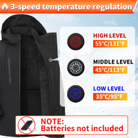 Veste chauffante rechargeable à 5 zones, manteau chauffant électrique imperméable et coupe-vent pour le ski et la chasse