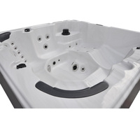Spa de jardin moderne en acrylique autoportant de 2 mètres avec bain à remous massant et drain pour 4 à 6 personnes