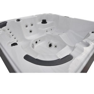Extérieur en bois rond débordement étape couverture bain à remous <span class=keywords><strong>spa</strong></span> 4-6 personne jacuzzi souffleur jusqu'à maeeage tv bain à remous - Product Image 5