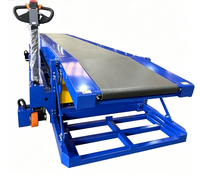 Convoyeur à bande télescopique hydraulique mobile, alimenté électriquement, pour le chargement et le déchargement de camions, conteneurs, entrepôts, logistique