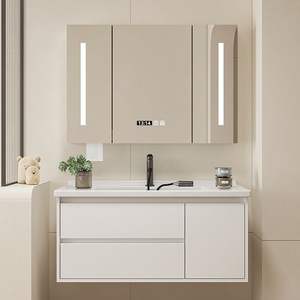 ตู้ห้องน้ำติดผนังแบบโมเดิร์นพร้อมอ่างล้างหน้า ตู้ห้องน้ำไม้อัดกันน้ำ - Product Image 2