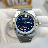 Montre de luxe pour homme à quartz, cadran 42 mm, mouvement RONDA 515, style sport, montre en acier inoxydable pour homme, fournisseur de montres avec logo personnalisé