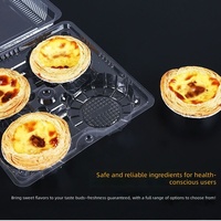 Gobelets à tartelettes et boîtes à dessert jetables en PET transparent, contenants alimentaires à emporter de qualité alimentaire, 24/6/8 pièces
