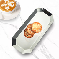 Plateau à couverts, plateau de rangement multifonctionnel pour aliments, bijoux, utilisé pour la maison et le bar, plateau décoratif en métal et en verre pour fruits secs