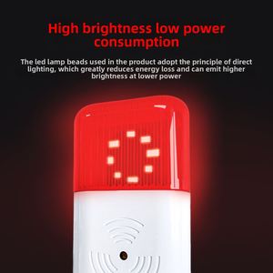 Small 5V LED Alarm Indicator <b>Light</b> OLED Display High Decibel Warning <b>Flash</b> Frequency Android Bar for Home Security Factory Loud - Product Image 4