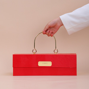 Boîte d'emballage portable rectangulaire blanche avec rabat, boîte de luxe pour gâteaux, desserts, cadeaux, Caja Para <span class=keywords><strong>Pastel</strong></span> avec poignée métallique - Product Image 4