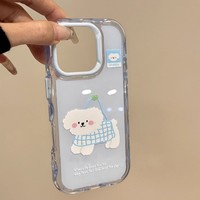 Nouveau dessin animé maille sac chiot pour iPhone 17 16 15 14 13 12 11 Pro Max Air étui de téléphone portable