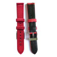 Bracelet de montre intelligente combiné cuir toile tissu pour femme à la mode Design personnalisé Bracelet de montre intelligente pour dames pour Samsung Garmin