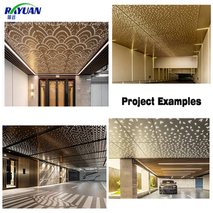Dalles de Plafond en Aluminium Métalliques Perforées, Étanches et Ignifuges, Haut de Gamme avec Garantie de 3 Ans pour la Décoration Intérieure d'Hôtels et Hôpitaux - Product Image 2