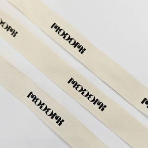 Ruban en coton biologique écologique en gros, logo imprimé personnalisé, motif chevrons haute densité pour cadeaux - Product Image 5