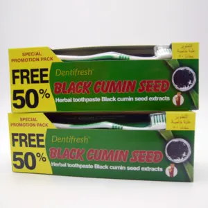 popular miswak natural black cumin seed extracts herbal whitening toothpaste with free toothbrush