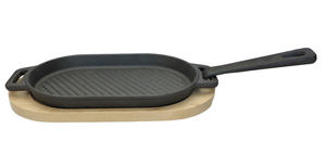Sartén Ovalada de Hierro Fundido Pre-Sazonada con Asas de Hierro Fundido, Apta para Alimentos, Ideal para Asar y Saltear Verduras - Product Image 2