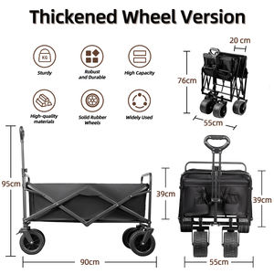 Troli Tugas Berat 500LBS Roda Tangki Lipat Gerobak Belanja Troli Ringan untuk Berkemah - Product Image 4