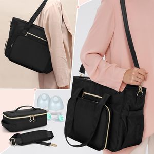 Sac de transport OEM pour <span class=keywords><strong>tire</strong></span>-<span class=keywords><strong>lait</strong></span> portable avec compartiment isotherme et pochette pour ordinateur portable, compatible avec Momcozy S12 Pro/M5, <span class=keywords><strong>Elvie</strong></span> pour les mamans actives - Product Image 4