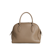 Sac fourre-tout mini inspiré de The Row, personnalisé OEM, sac à main de luxe en cuir pour femme, sac bowling en cuir de vachette avec étiquette privée en coton