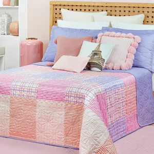 Beddengoed 3 Delige Omkeerbare Quiltset Zachte Microfiber Lichtgewicht Sprei Zomer Dekbed Set Beddeken Deken