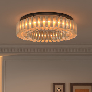 Original Lighting Wooden <b>Lamp</b> Shade Ceiling Light Led Round Surface Mounted For Living Room Bedroom <b>Study</b> - Product Image 3