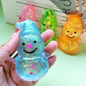 ของเล่นตุ๊กตาหิมะบีบได้ ของตกแต่งต้นคริสต์มาสแบบใหม่ ข้ามพรมแดน ของขวัญคริสต์มาส บรรเทาความเครียด ของเล่นบีบคลายเครียดขนาดเล็ก - Product Image 4