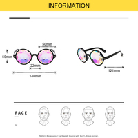Lunettes de mode Rave hommes forme ronde kaléidoscope lunettes de soleil femmes fête prisme psychédélique lentille diffractée lunettes de soleil plastique CE