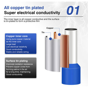 פח נחושת מלחץ כיכר כבל כבל חשמלי חוט סוף טבעת חזוק מסופי E4012 - Product Image 3
