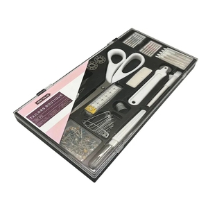 134Pcs DIY May <span class=keywords><strong>Kit</strong></span> Công Cụ Thiết Lập Mini Kéo Organizer May Tay Kéo Đan Dệt Du Lịch Vải Cotton Trường Hợp - Product Image 3