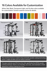 SKFitness Máquina Smith Power Rack Ajustable <span class=keywords><strong>de</strong></span> Acero <span class=keywords><strong>de</strong></span> Alta Durabilidad Colores Personalizados Equipo <span class=keywords><strong>de</strong></span> Gimnasio Comercial <span class=keywords><strong>para</strong></span> <span class=keywords><strong>Brazos</strong></span> y Glúteos - Product Image 3