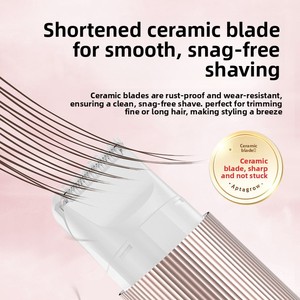 Recortadora de Pelo Eléctrica Transfronteriza ABS con Cabezal Cerámico para Hombres y Mujeres, para Zonas Íntimas y Axilas, Motor sin Escobillas, Lavable con Agua - Product Image 4