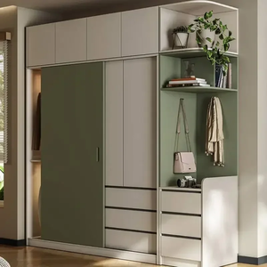 Système de dressing sur mesure sur mesure, design scandinave de luxe, rangement dissimulé, mobilier complet pour la maison, couleur gris-beige - Product Image 4