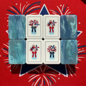 Casino Gambling Adult <b>Entertainment</b> American Memorial Acrylic American Mahjong Set Engraving Table Game Gift - Product Image 3