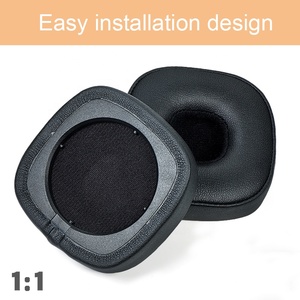 แผ่นรองหูฟังสำหรับหูฟัง <span class=keywords><strong>Marshall</strong></span> <span class=keywords><strong>Major</strong></span> 4/<span class=keywords><strong>Major</strong></span> <span class=keywords><strong>IV</strong></span> - แผ่นรองหูฟังแบบเมมโมรี่โฟม ป้องกันเสียงรบกวน หนังแกะนุ่ม สีดำ ระบายอากาศได้ดี - Product Image 6