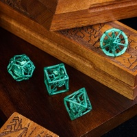 Ensemble de dés polyédriques en métal, 7 pièces, faits à la main, durables, pour D&D RPG